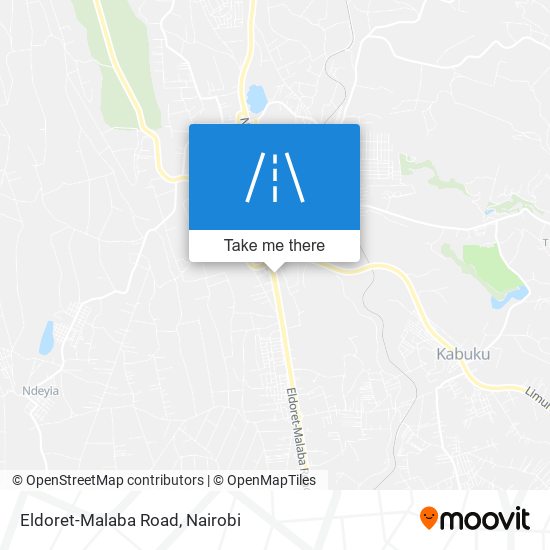 Eldoret-Malaba Road map