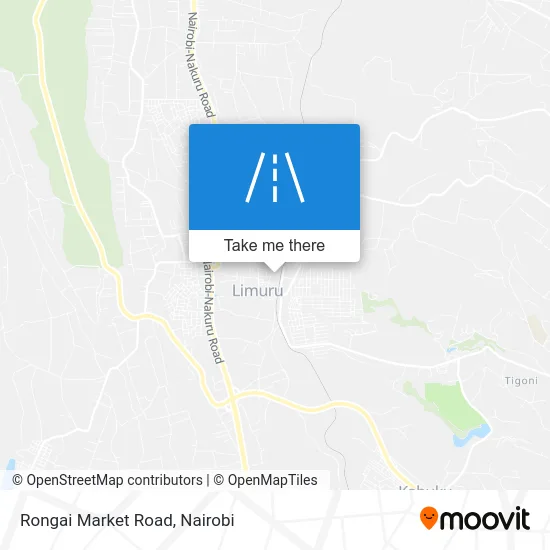 Rongai Market Road map
