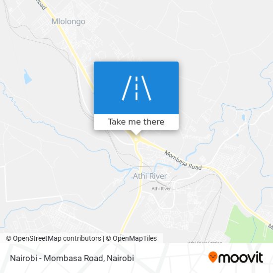 Nairobi - Mombasa Road map
