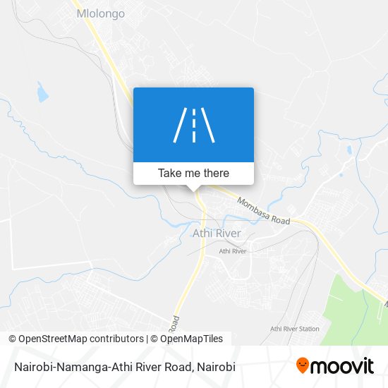 Nairobi-Namanga-Athi River Road map
