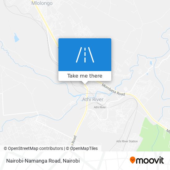 Nairobi-Namanga Road map