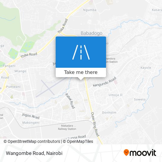 Wangombe Road map