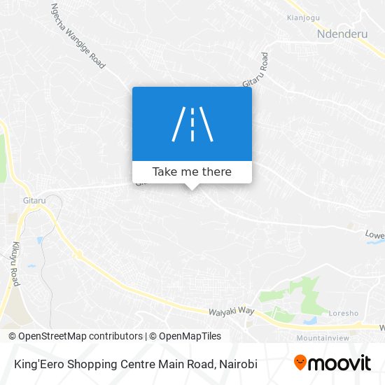 King'Eero Shopping Centre Main Road map