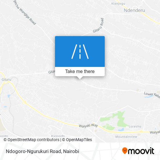 Ndogoro-Ngurukuri Road map