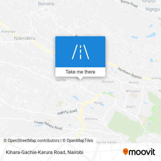 Kihara-Gachie-Karura Road map