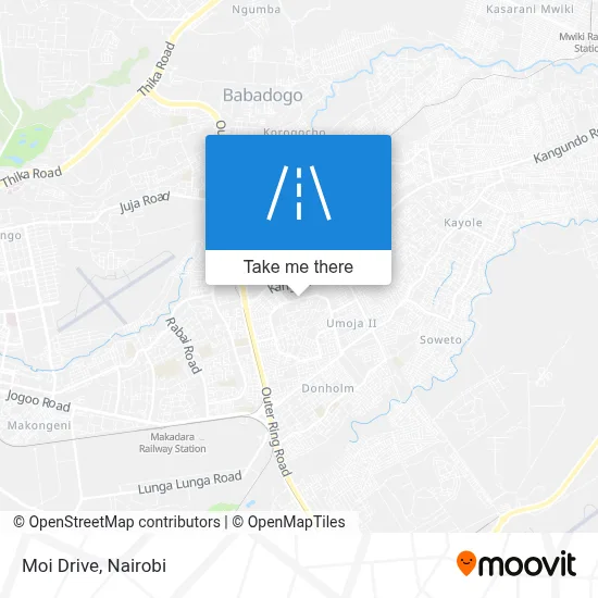 Moi Drive map
