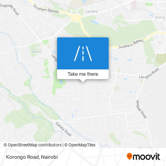 Korongo Road map