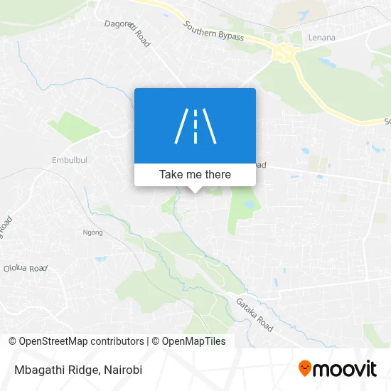 Mbagathi Ridge map