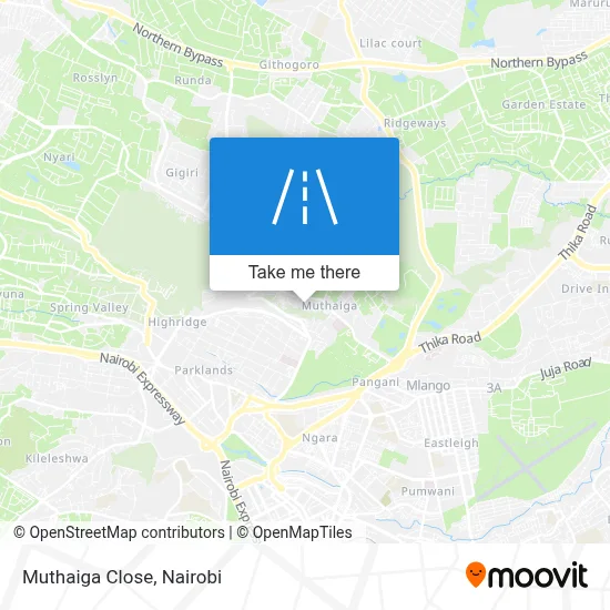 Muthaiga Close map