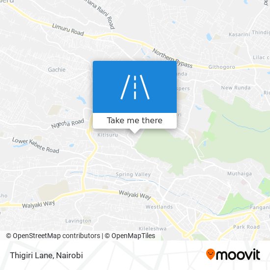Thigiri Lane map