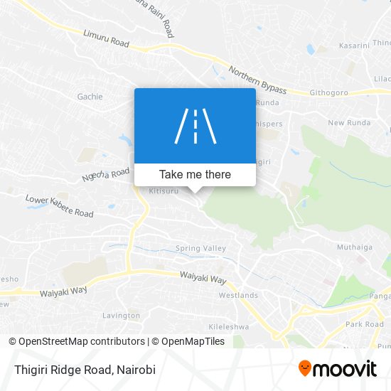 Thigiri Ridge Road map