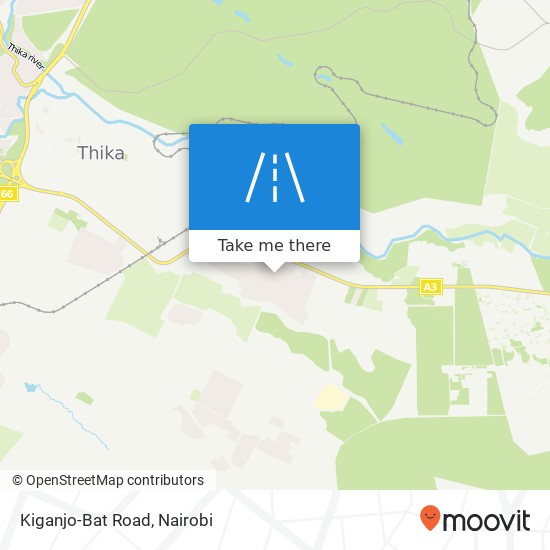 Kiganjo-Bat Road map