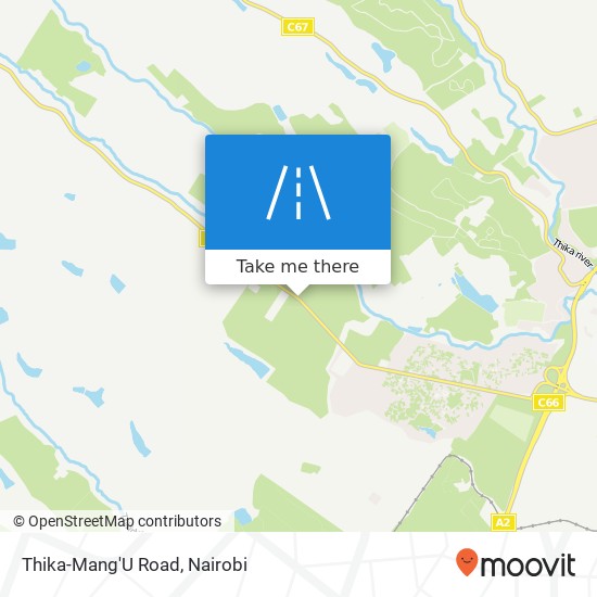 Thika-Mang'U Road map
