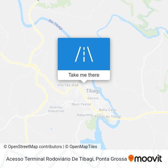 Acesso Terminal Rodoviário De Tibagi map