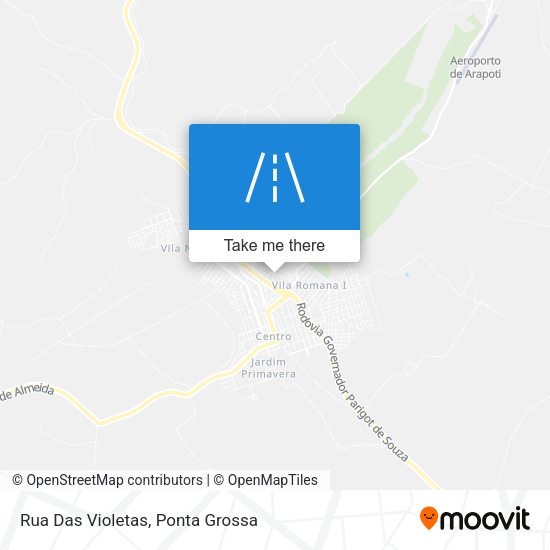 Rua Das Violetas map