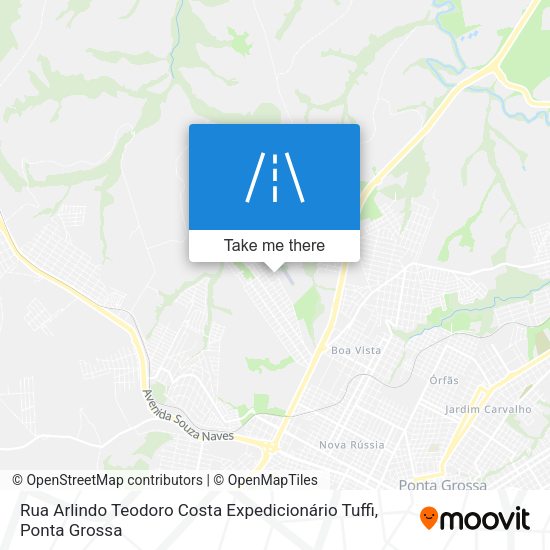 Rua Arlindo Teodoro Costa Expedicionário Tuffi map