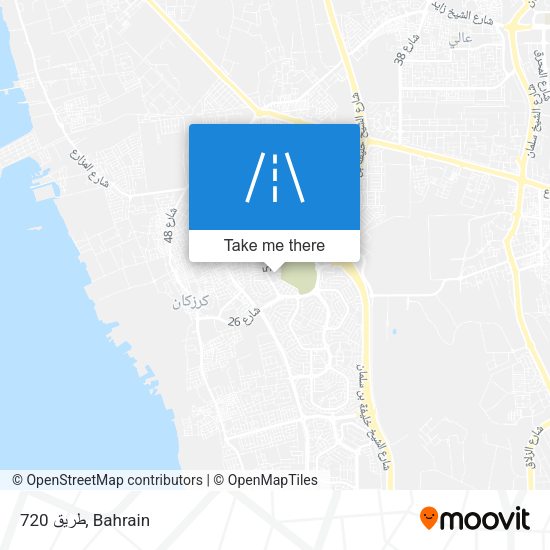 طريق 720 map
