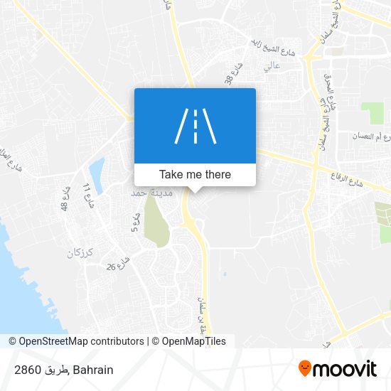 طريق 2860 map