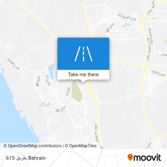 طريق 615 map