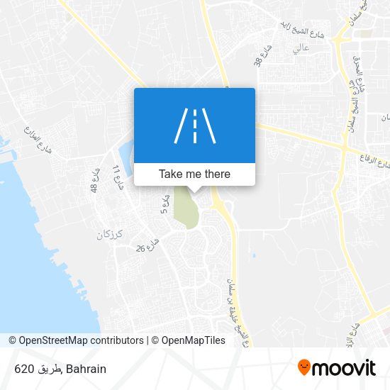 طريق 620 map