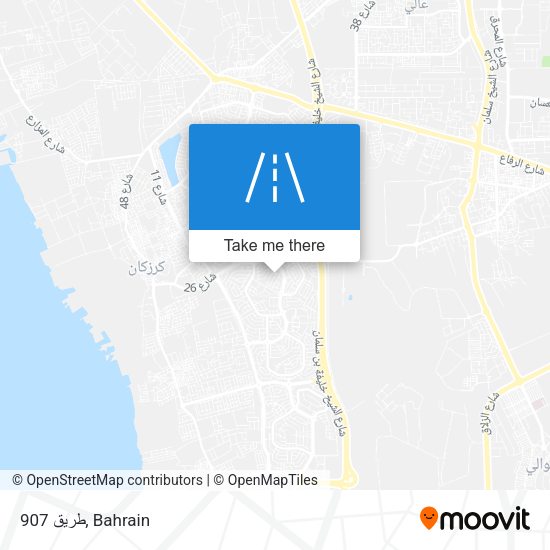 طريق 907 map
