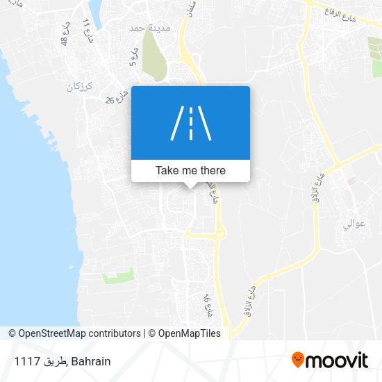 طريق 1117 map