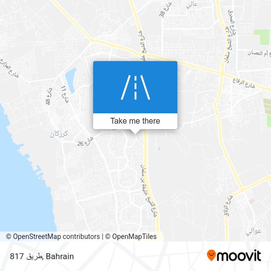 طريق 817 map