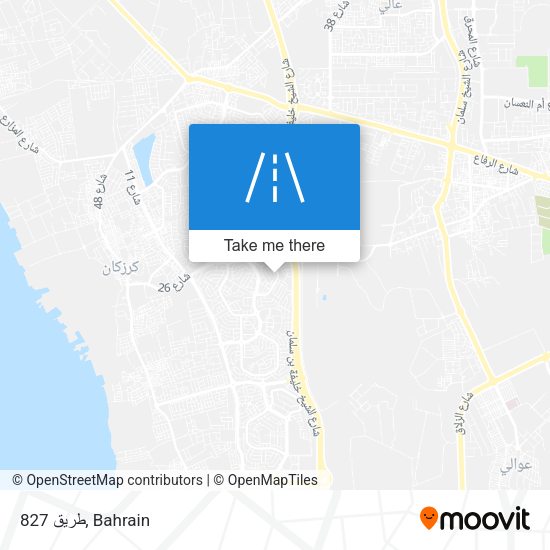 طريق 827 map
