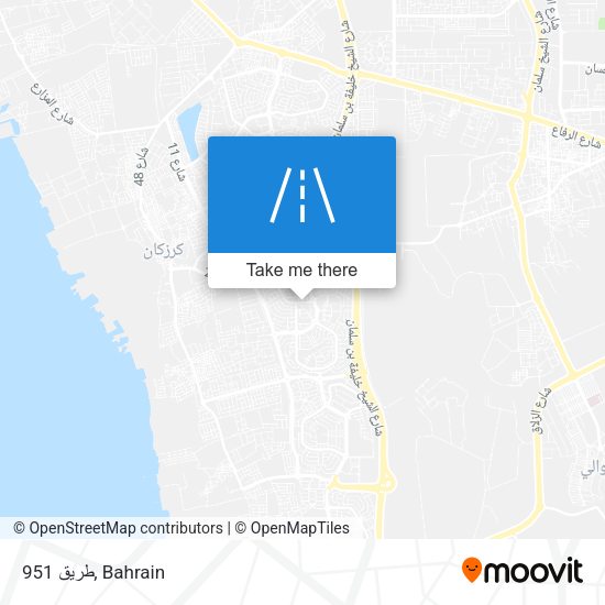 طريق 951 map