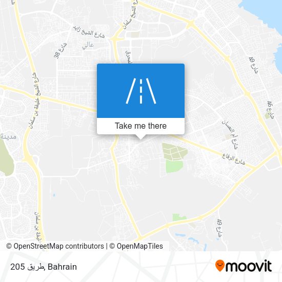 طريق 205 map