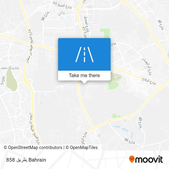 طريق 858 map