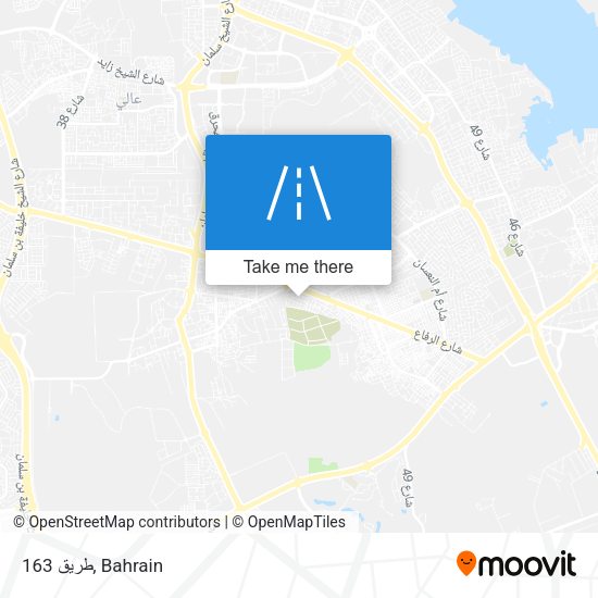 طريق 163 map