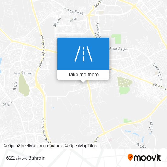 طريق 622 map