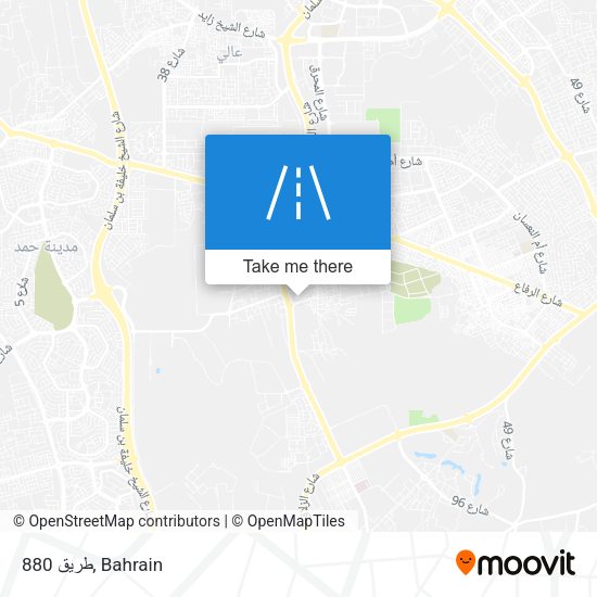 طريق 880 map
