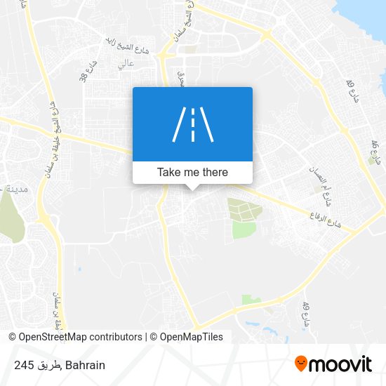 طريق 245 map