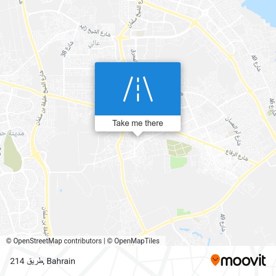 طريق 214 map