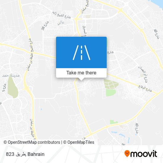 طريق 823 map