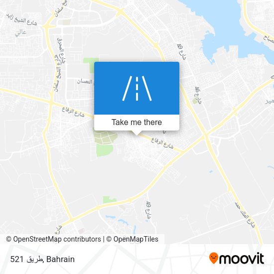 طريق 521 map