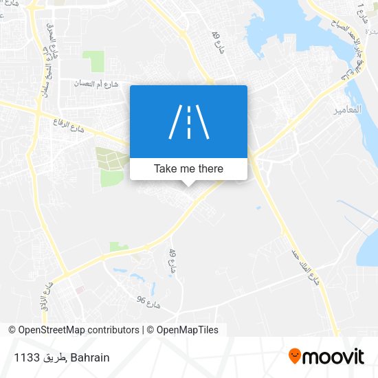 طريق 1133 map