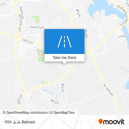 طريق 959 map
