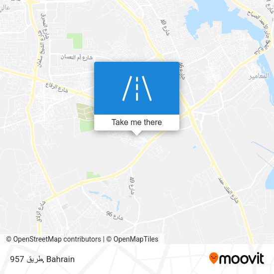 طريق 957 map