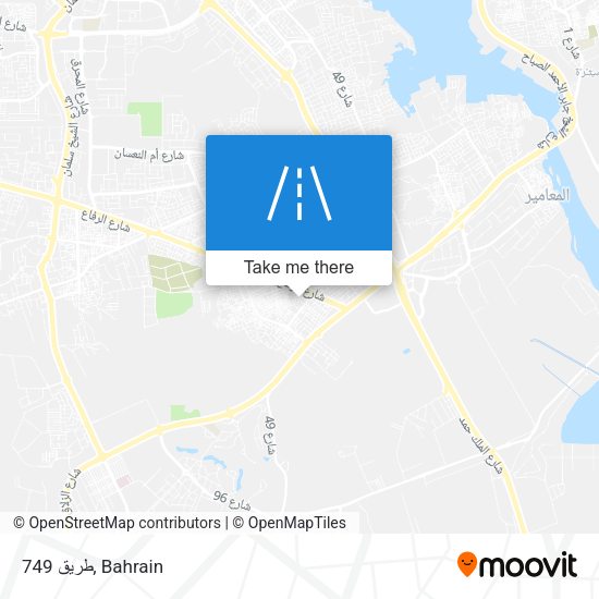 طريق 749 map