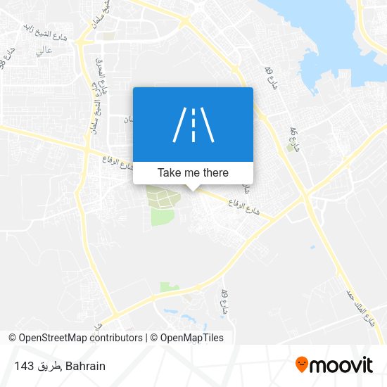 طريق 143 map