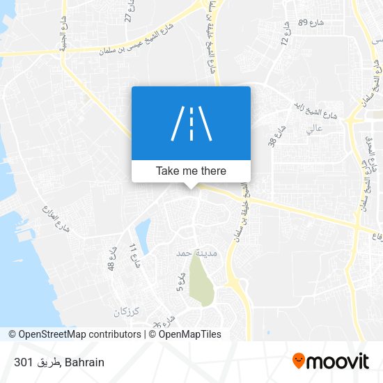طريق 301 map