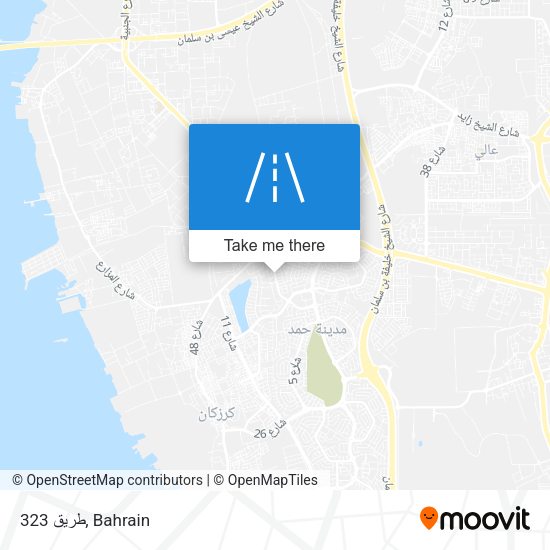 طريق 323 map