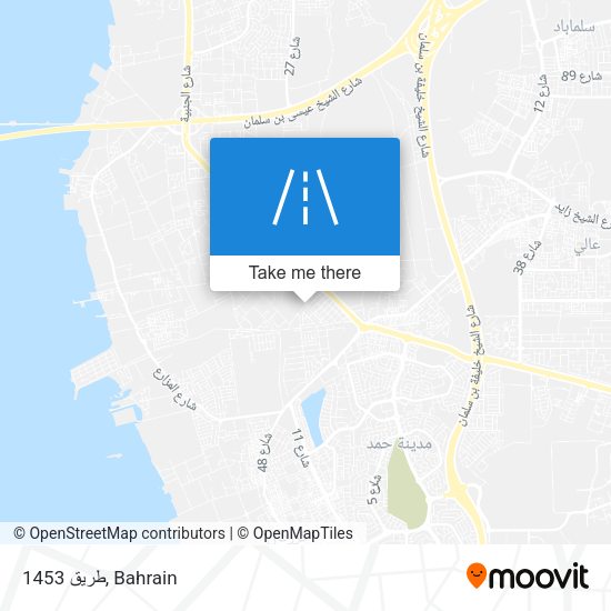 طريق 1453 map