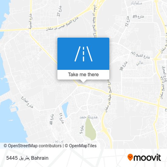 طريق 5445 map