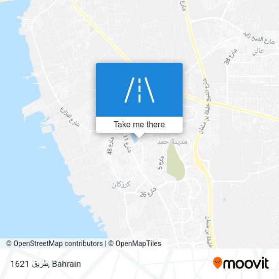 طريق 1621 map