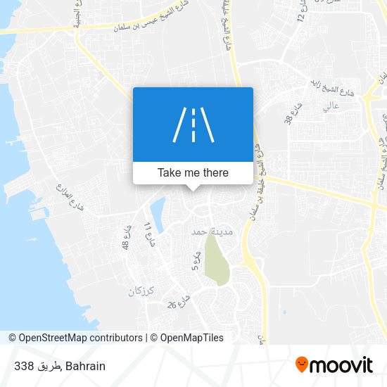طريق 338 map