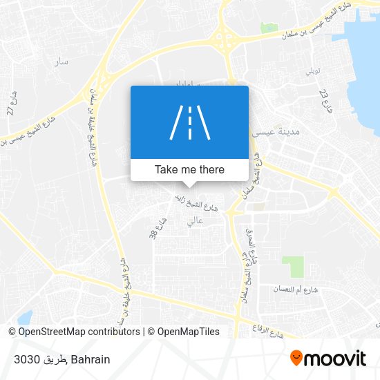 طريق 3030 map